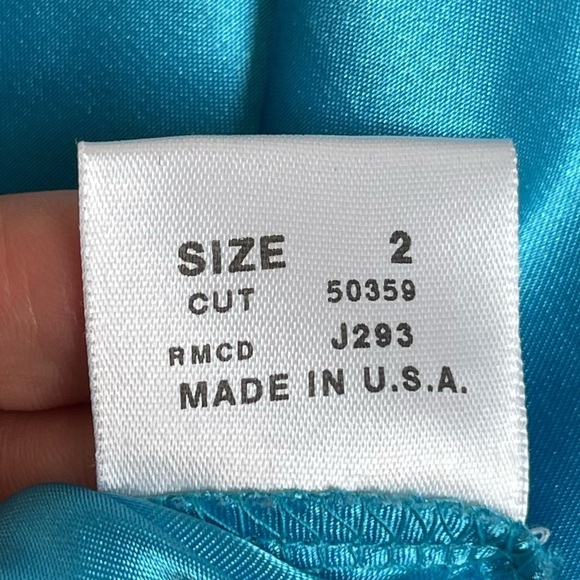 Vintage y2k Laundry by Shelli Segal Silk Blue Floral Asymmetrical Midi Dress 2 - Picture 9 of 11